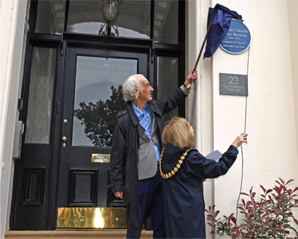 Unveiling a blue plaque to William Denis Browne at the composer’s Leamington home 16th June 2024